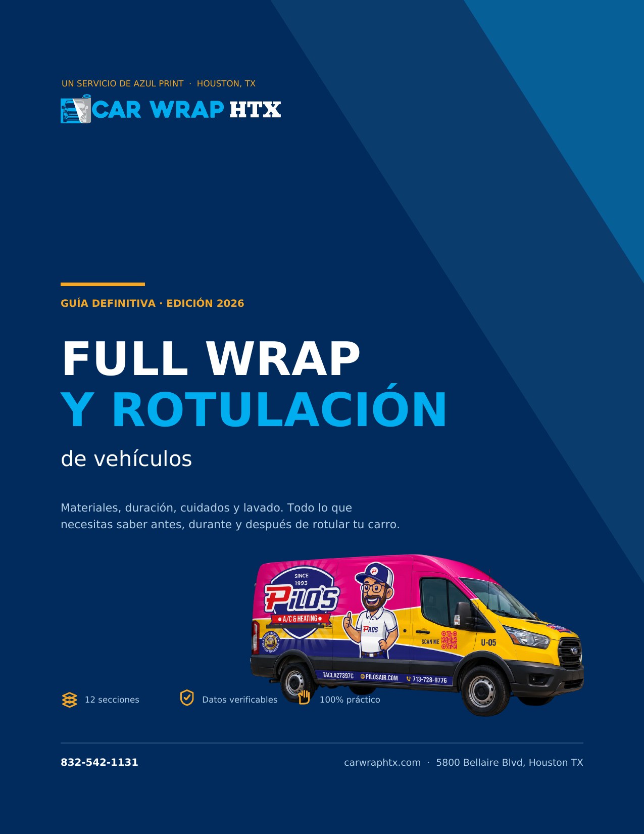 Portada de la guía definitiva de full wrap y rotulación — Car Wrap HTX